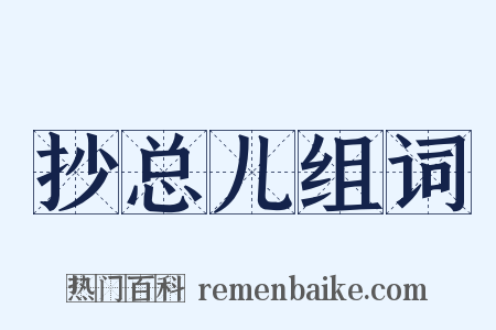 抄总儿组词是什么意思的图片